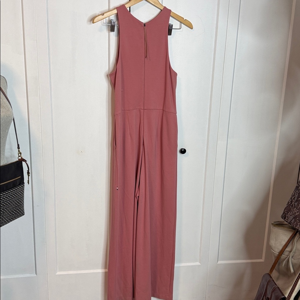 Kit and Ace - US10 - Made to Move Mauve Dusty Rose High Neck Sleeveless Jumpsuit - Picture 8 of 9